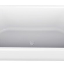 Wiesbaden Zenn Half vrijstaand bad 180x80cm Mat Wit met waste wit Acryl - 21.3672