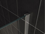 Wiesbaden Inloopdouche profielset Slim Chroom - Muurprofiel + Stabilisatiestang - 20.3465