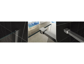 Wiesbaden Inloopdouche profielset Slim Chroom - Muurprofiel + Stabilisatiestang - 20.3465