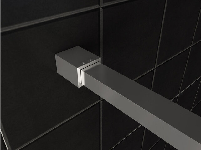 Wiesbaden Inloopdouche profielset Slim Chroom - Muurprofiel + Stabilisatiestang - 20.3465