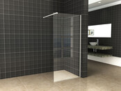 Wiesbaden Inloopdouche profielset Slim Mat Wit - Muurprofiel + Stabilisatiestang - 20.3485