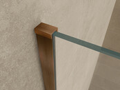 Wiesbaden Inloopdouche profielset Slim Geborsteld Brons koper - Muurprofiel + Stabilisatiestang - 20.3414