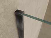 Wiesbaden Inloopdouche profielset Slim Gunmetal - Muurprofiel + Stabilisatiestang - 20.3413