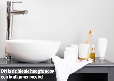 Dít is de ideale hoogte voor een badkamermeubel