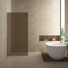 Wiesbaden Slim Inloopdouche Douchewand Vintage Brons Glas 90cm 8mm anti-kalk - 20.3505