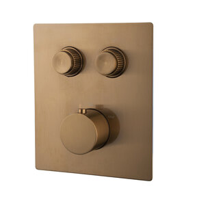 Inbouw douchekraan Wiesbaden Caral Klik Pro afbouwdeel 2-wegs Geborsteld Brons Koper - 29.3426