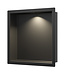 Inbouw badkamer nis Demis met verlichting 30x30x7cm Mat Zwart - 33.2167