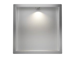 Inbouw badkamer nis Demis met verlichting 30x30x7cm RVS - 33.2168