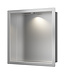 Inbouw badkamer nis Demis met verlichting 30x30x7cm RVS - 33.2168
