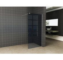 Wiesbaden Inloopdouche Douchewand Slim Rookglas 100cm - 8mm veiligheidsglas met antikalk - 20.3481