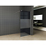 Wiesbaden Wiesbaden Inloopdouche Douchewand Slim Rookglas met melkglas 90cm - 8mm veiligheidsglas met antikalk - 20.3511