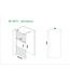 Wiesbaden Inloopdouche Douchewand Slim Rookglas met melkglas 90cm - 8mm veiligheidsglas met antikalk - 20.3511