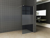 Wiesbaden Inloopdouche Douchewand Slim Rookglas met melkglas 120cm - 8mm veiligheidsglas met antikalk - 20.3514 Wiesbaden Inloopdouche Douchewand Slim Rookglas met melkglas 120cm - 8mm veiligheidsglas met antikalk - 20.3514