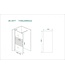 Wiesbaden Inloopdouche Douchewand Slim Helder glas met melkglas 110cm - 8mm veiligheidsglas met antikalk - 20.3477