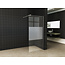 Wiesbaden Wiesbaden Inloopdouche Douchewand Slim Helder glas met melkglas 90cm - 8mm veiligheidsglas met antikalk - 20.3475