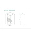 Wiesbaden Wiesbaden Inloopdouche Douchewand Slim Helder glas met melkglas 80cm - 8mm veiligheidsglas met antikalk - 20.3474