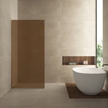 Inloopdouche Douchewand Slim warm koper glas 120cm - 8mm veiligheidsglas met antikalk -  20.3518