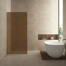 Inloopdouche Douchewand Slim warm koper glas 100cm - 8mm veiligheidsglas met antikalk -  20.3517