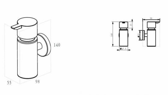 Zeepdispenser Wiesbaden Alonzo Chroom - 28.8060 Zeepdispenser Wiesbaden Alonzo Chroom - 28.8060