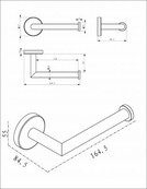 Wc rolhouder Wiesbaden Alonzo Geborsteld Messing - 28.9003 Wc rolhouder Wiesbaden Alonzo Geborsteld Messing - 28.9003