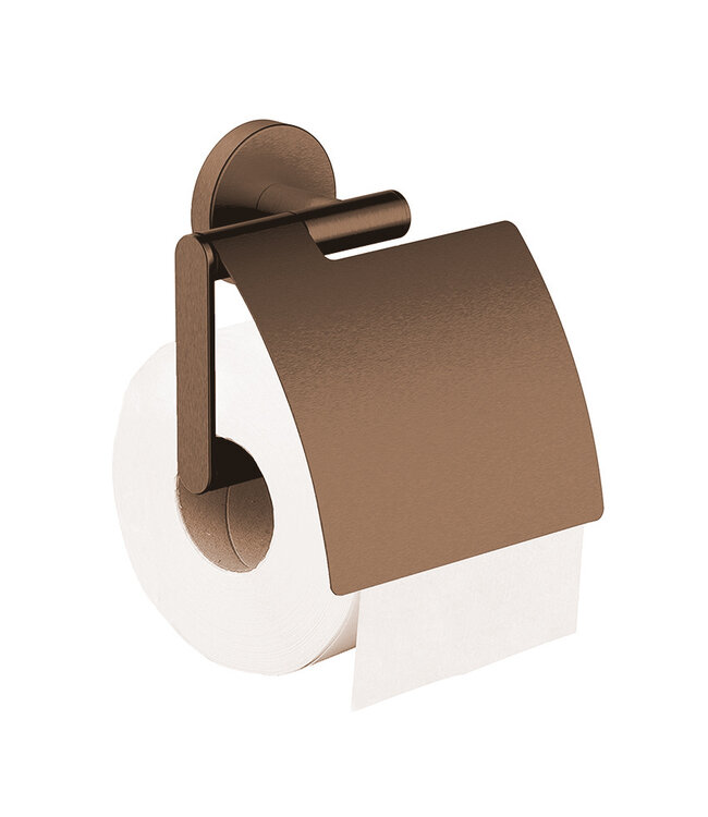 Wc rolhouder met klep Wiesbaden Alonzo Geborsteld Brons koper - 28.8035