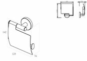 Wc rolhouder met klep Wiesbaden Alonzo Geborsteld messing - 28.8033 Wc rolhouder met klep Wiesbaden Alonzo Geborsteld messing - 28.8033