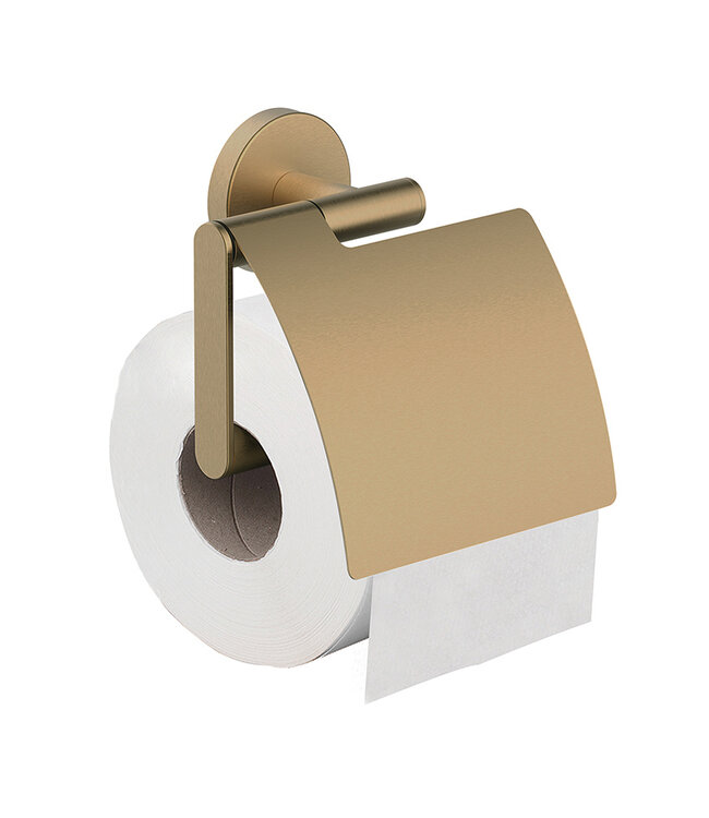 Wc rolhouder met klep Wiesbaden Alonzo Geborsteld messing - 28.8033