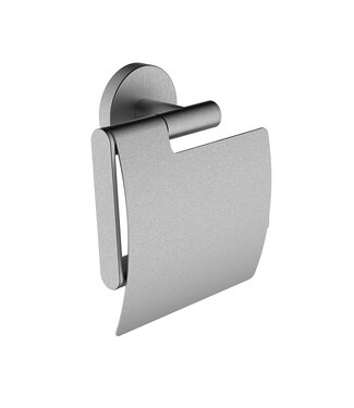 Wiesbaden Wc rolhouder met klep Wiesbaden Alonzo Geborsteld RVS - 28.8032