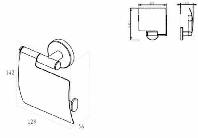 Wc rolhouder met klep Wiesbaden Alonzo Mat Zwart - 28.8031 Wc rolhouder met klep Wiesbaden Alonzo Mat Zwart - 28.8031