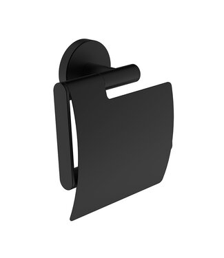 Wiesbaden Wc rolhouder met klep Wiesbaden Alonzo Mat Zwart - 28.8031