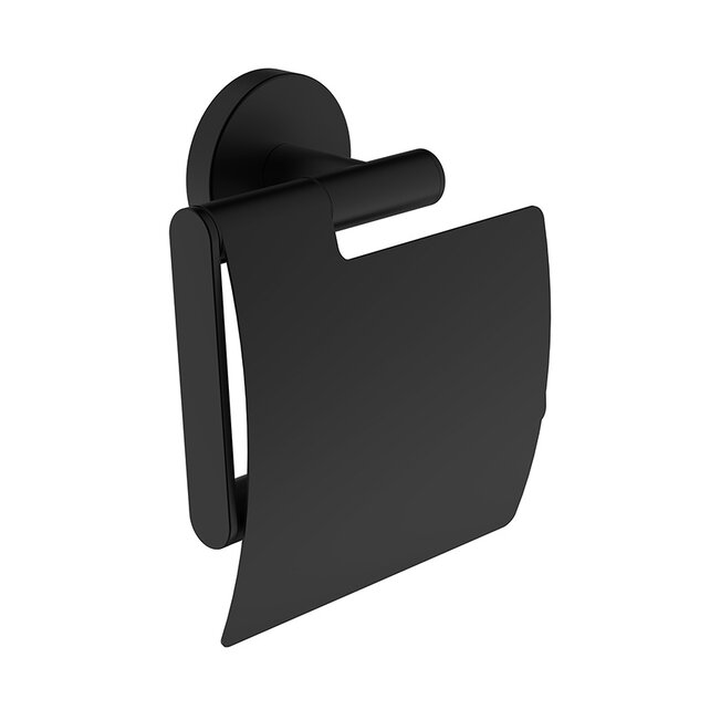 Wc rolhouder met klep Wiesbaden Alonzo Mat Zwart - 28.8031 Wc rolhouder met klep Wiesbaden Alonzo Mat Zwart - 28.8031