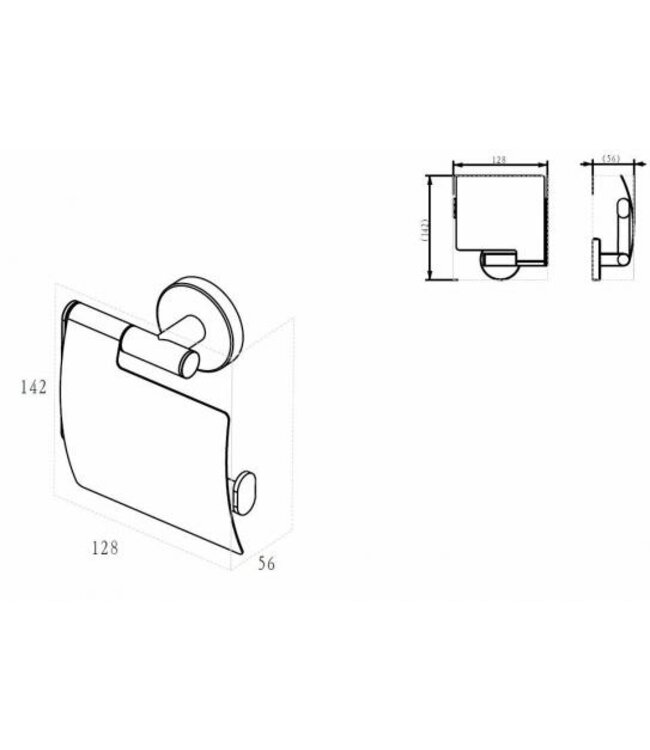 Wc rolhouder met klep Wiesbaden Alonzo Chroom - 28.8030