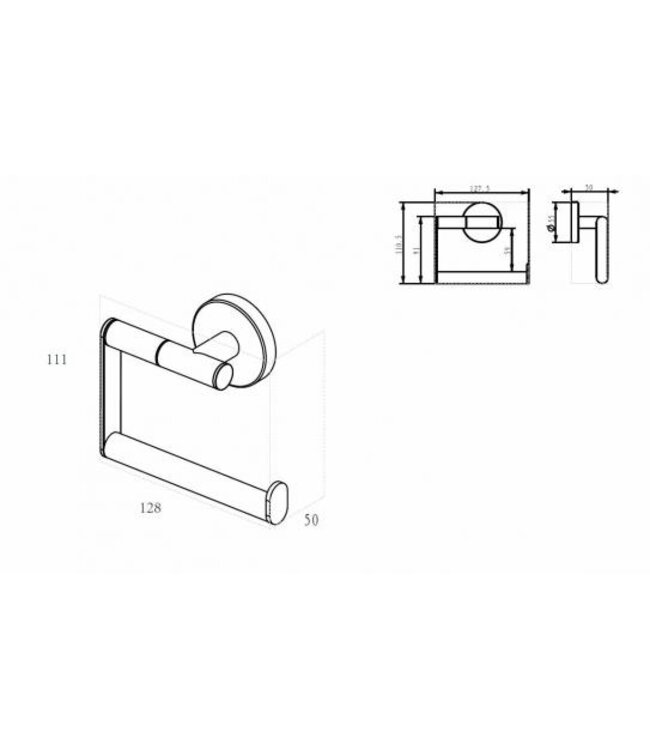 Wc rolhouder Wiesbaden Alonzo RVS Geborsteld - 28.8022