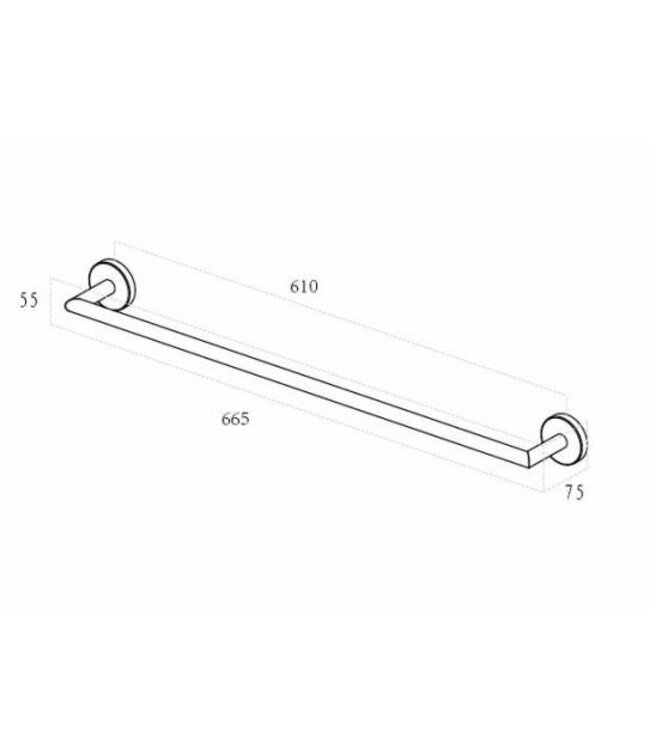 Handdoekenrek Wiesbaden Alonzo Geborsteld RVS - 28.8072