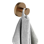 Handdoekhaak Wiesbaden Alonzo Geborsteld Brons Koper met rozet - 28.8015