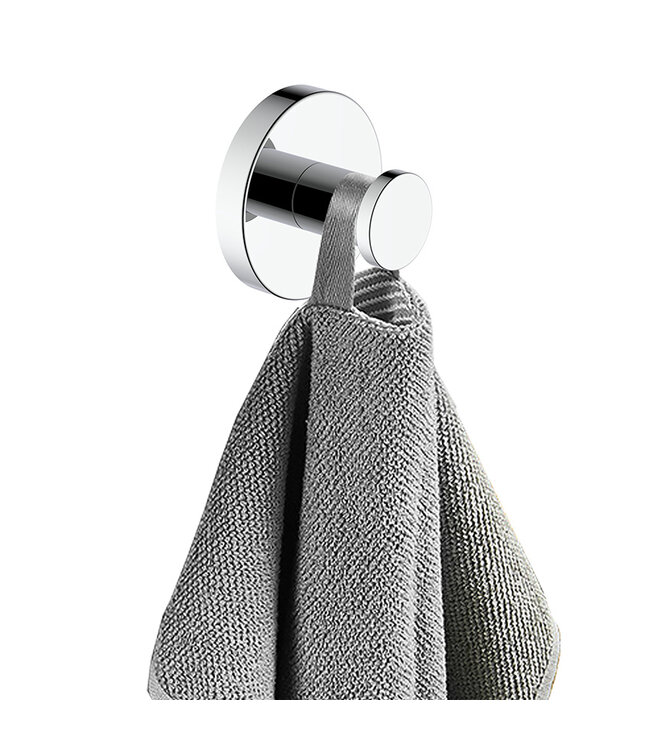 Handdoekhaak Wiesbaden Alonzo Chroom met rozet - 28.8010