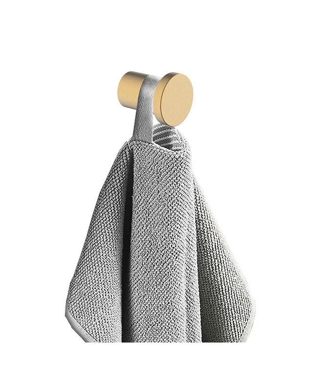 Wiesbaden Handdoekhaak Wiesbaden Alonzo Geborsteld Messing zonder rozet - 28.8003