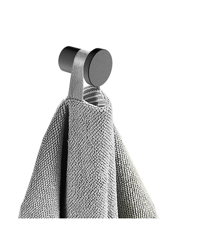 Handdoekhaak Wiesbaden Alonzo Gunmetal zonder rozet - 28.8004