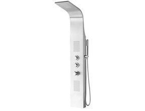 Douchepaneel Xellanz Erie RVS 148x22cm Thermostaatkraan Regendouche Massagejets - 29.3750