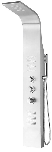 Douchepaneel Xellanz Erie RVS 148x22cm Thermostaatkraan Regendouche Massagejets - 29.3750 Douchepaneel Xellanz Erie RVS 148x22cm Thermostaatkraan Regendouche Massagejets - 29.3750
