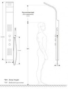 Douchepaneel Xellanz Erie RVS 148x22cm Thermostaatkraan Regendouche Massagejets - 29.3750 Douchepaneel Xellanz Erie RVS 148x22cm Thermostaatkraan Regendouche Massagejets - 29.3750