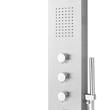 Douchepaneel Xellanz Huron RVS 160x20cm Thermostaatkraan Regendouche Massagejets - 29.3751