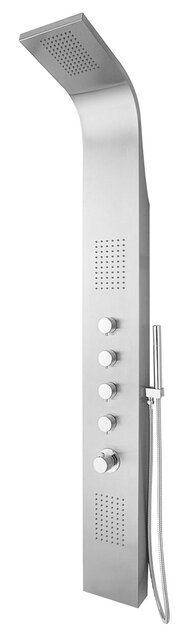 Douchepaneel Xellanz Huron RVS 160x20cm Thermostaatkraan Regendouche Massagejets - 29.3751 Douchepaneel Xellanz Huron RVS 160x20cm Thermostaatkraan Regendouche Massagejets - 29.3751