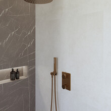 Regendoucheset inbouw 30cm Caral Geborsteld brons koper compleet - 29.3050