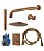 Regendoucheset inbouw 30cm Caral Geborsteld brons koper compleet - 29.3050