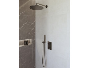 Regendoucheset inbouw 30cm Caral Gunmetal compleet - 29.3049