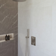 Regendoucheset inbouw 30cm Caral Geborsteld Staal compleet - 29.3047