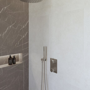 Regendoucheset inbouw 30cm Caral Geborsteld Staal compleet - 29.3047