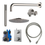Regendoucheset inbouw 30cm Caral Geborsteld Staal compleet - 29.3047 Regendoucheset inbouw 30cm Caral Geborsteld Staal compleet - 29.3047