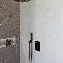 Regendoucheset inbouw 30cm Caral Mat Zwart compleet - 29.3046